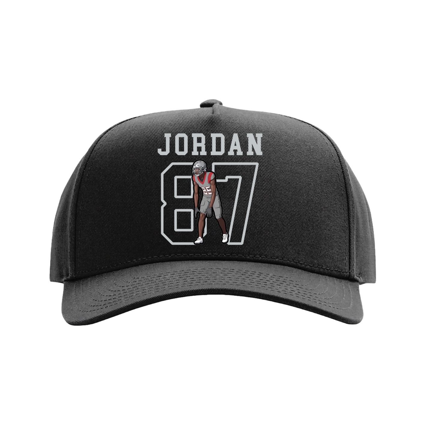 Full Fabric Five-Panel Champ Cap — Shirsey in Black