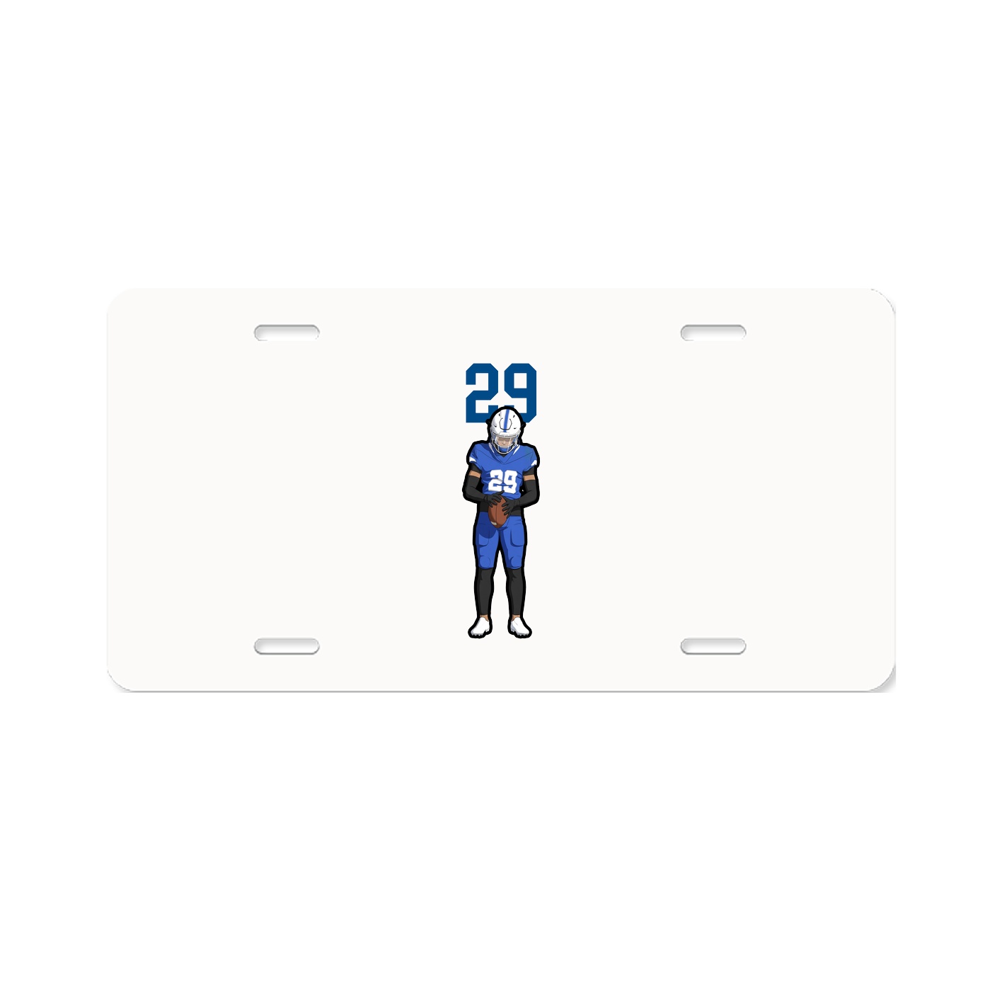 License Plate — Number Top in Classic