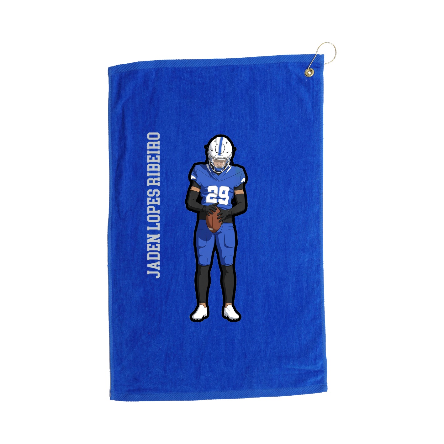 Golf Towel — Name Vertical in Royal