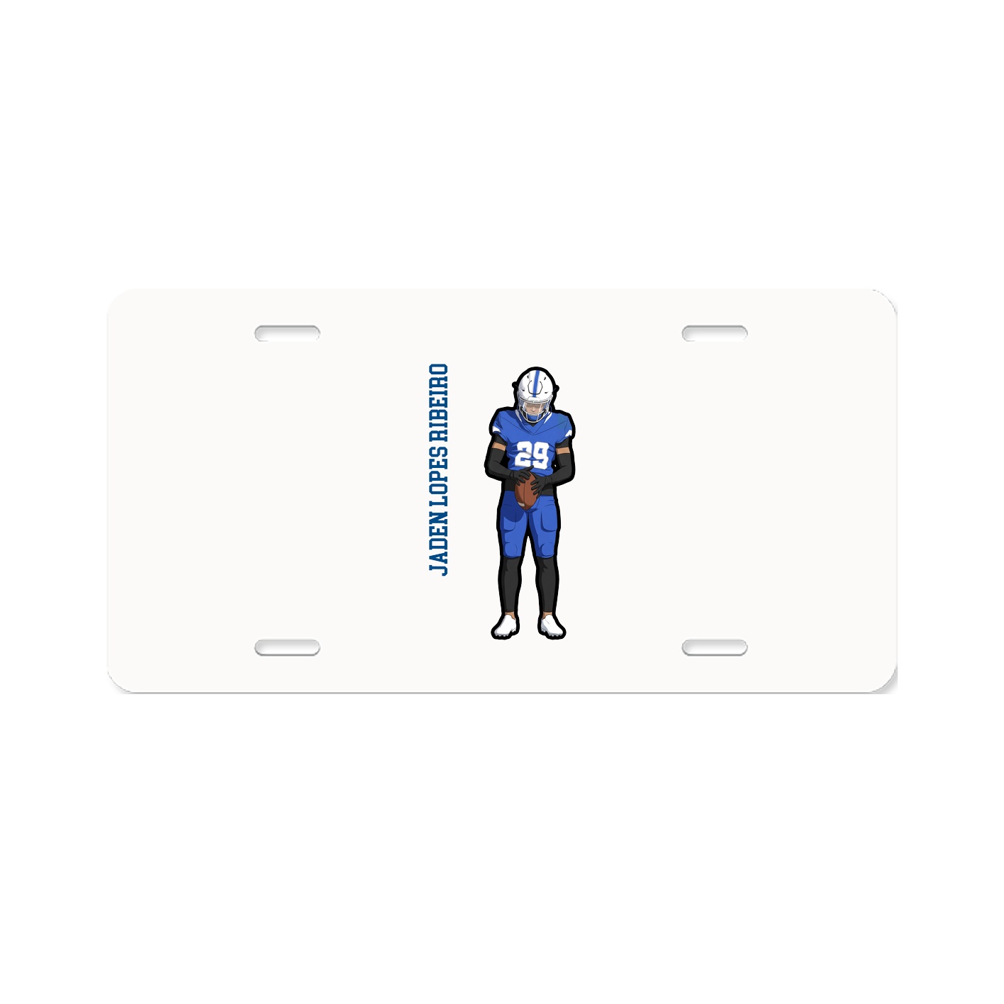 License Plate — Name Vertical in Classic