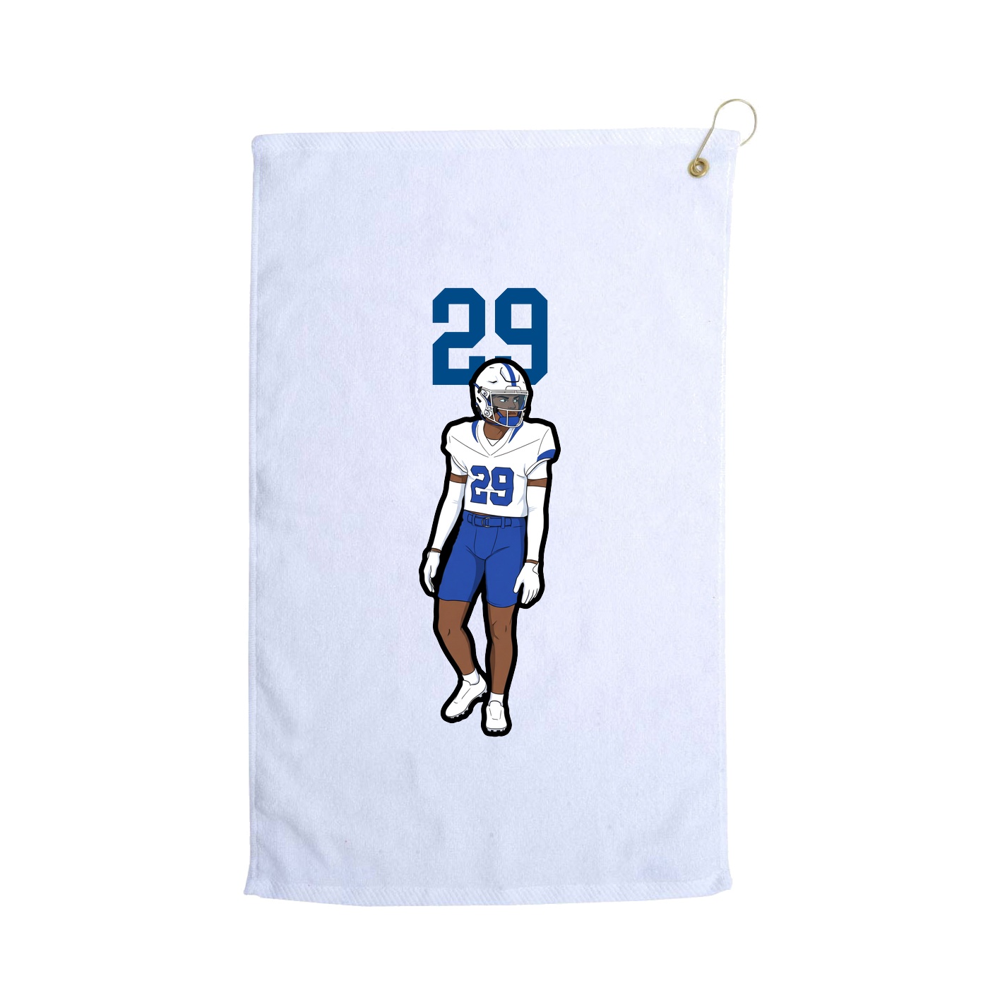 Golf Towel — Number Top in White