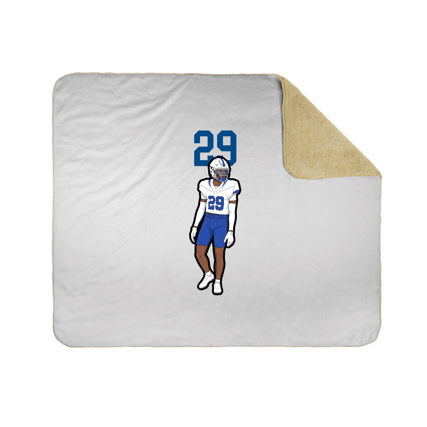 Throw Blanket — Number Top in White
