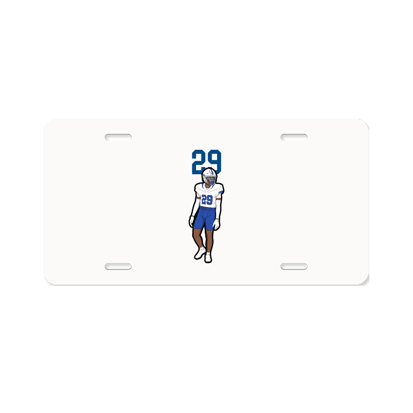 License Plate — Number Top in Classic