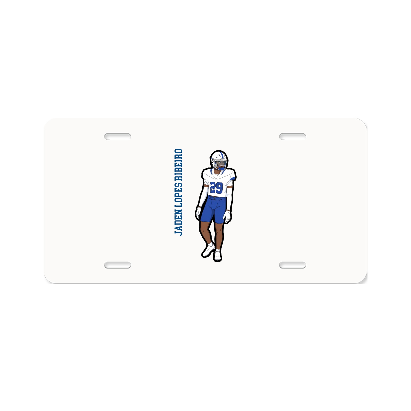 License Plate — Name Vertical in Classic