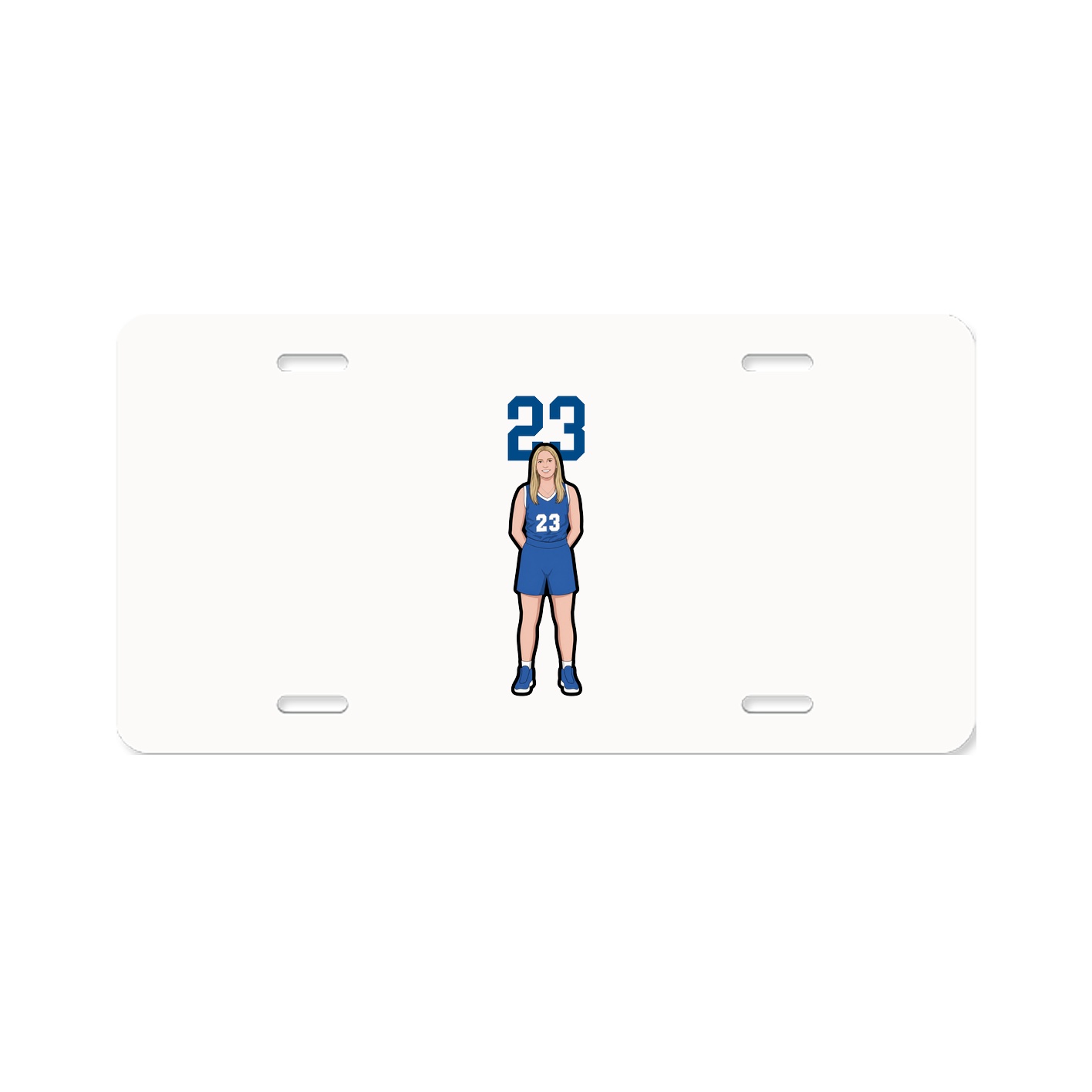 License Plate — Number Top in Classic