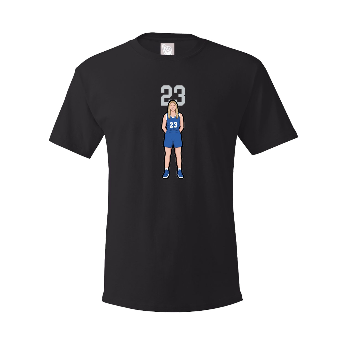 Youth Tee — Number Top in Black