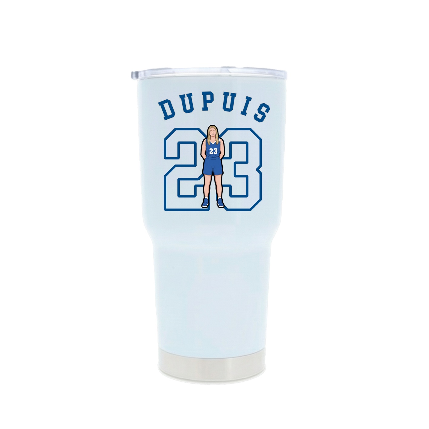 30oz Stainless Steel Tumbler — Shirsey Arch in White