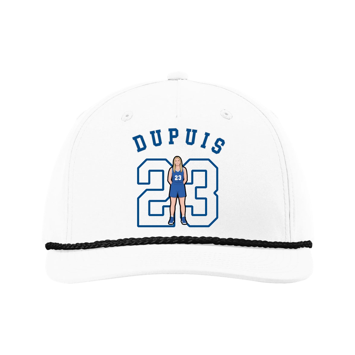 Five-Panel Classic Rope Cap — Shirsey Arch in White