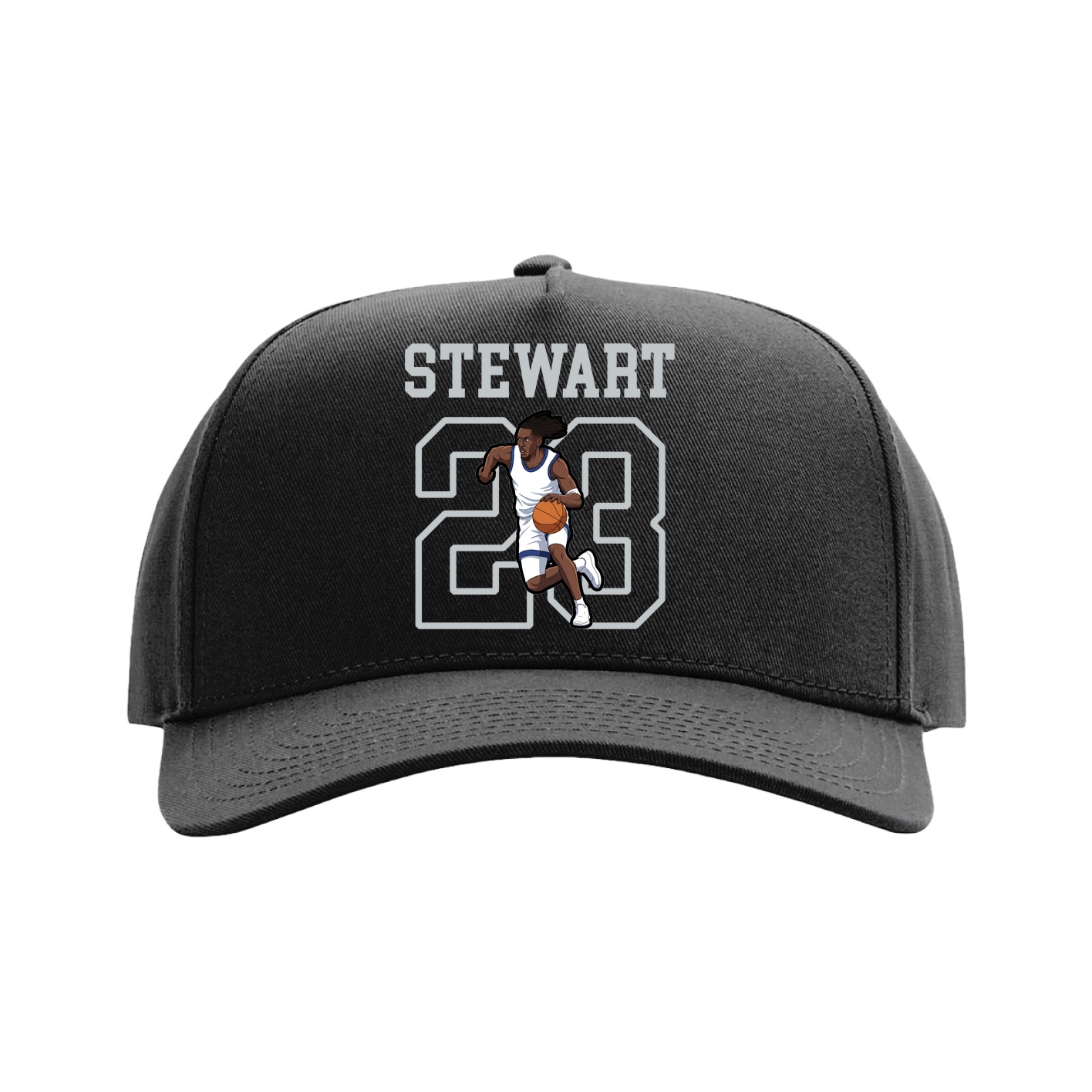 Full Fabric Five-Panel Champ Cap — Shirsey in Black