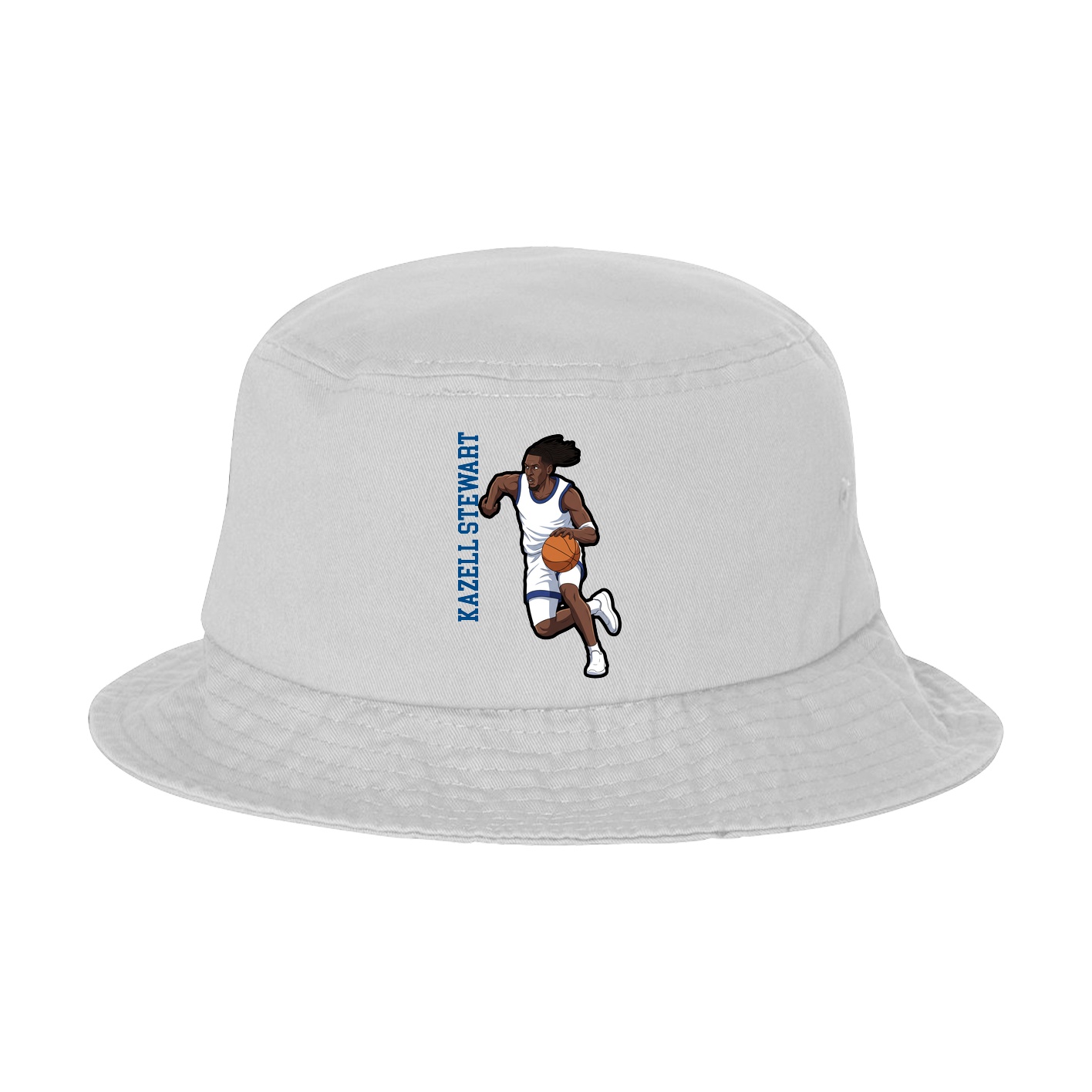 Bucket Cap — Name Vertical in White