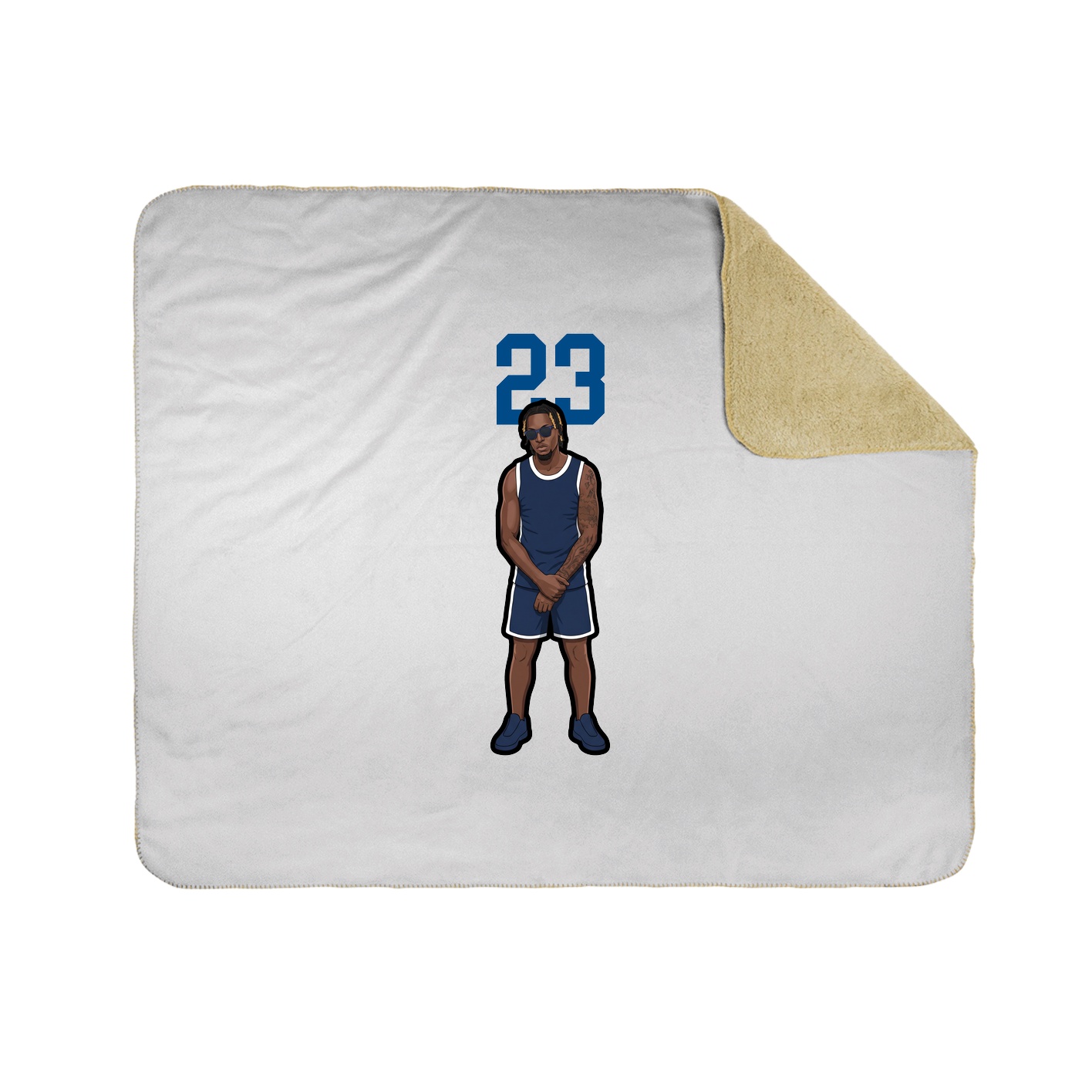 Throw Blanket — Number Top in White