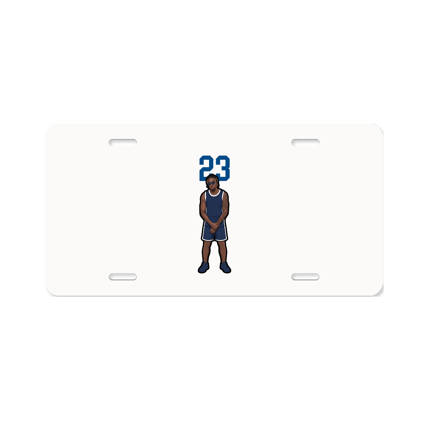 License Plate — Number Top in Classic