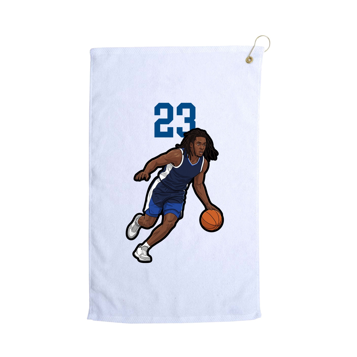 Golf Towel — Number Top in White
