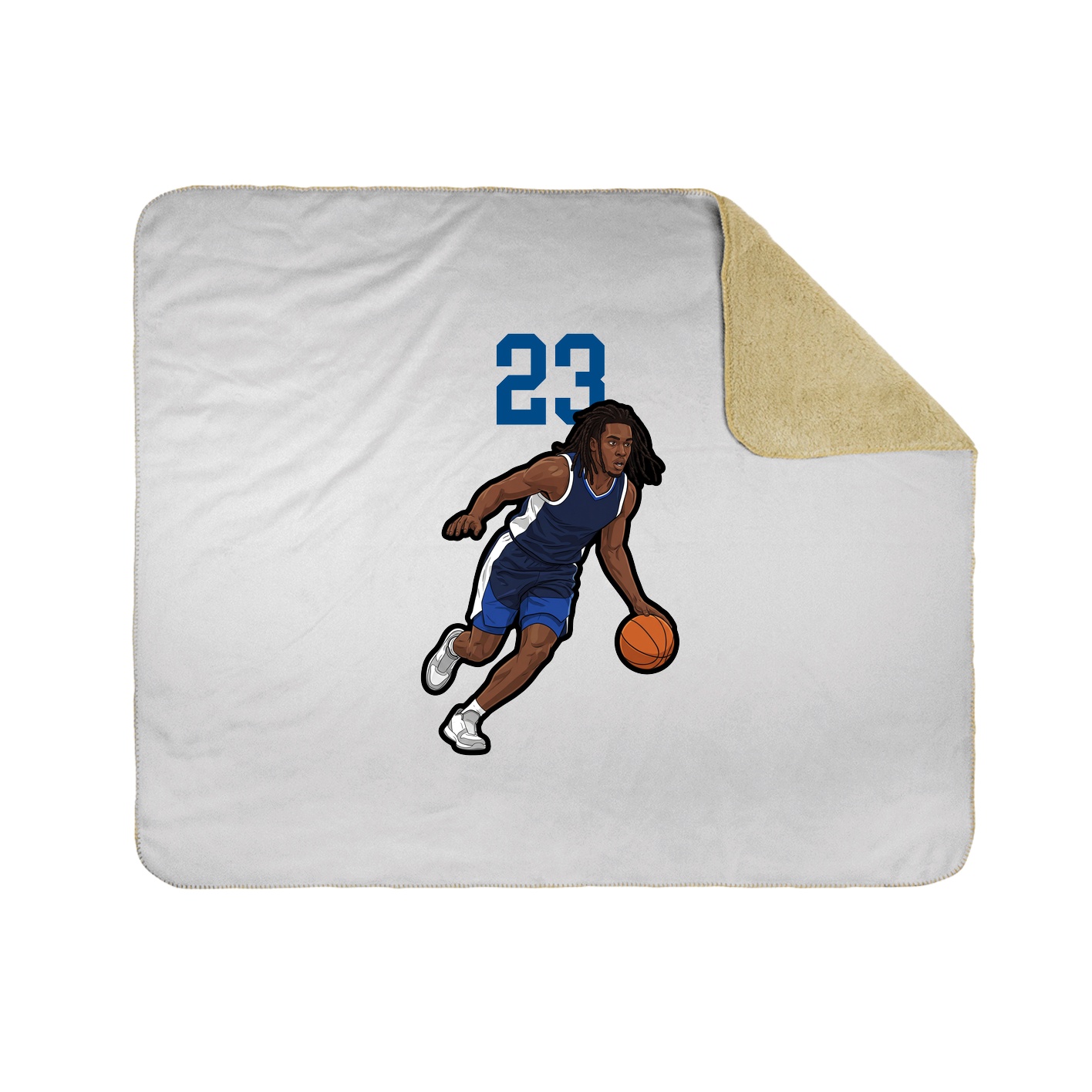 Throw Blanket — Number Top in White