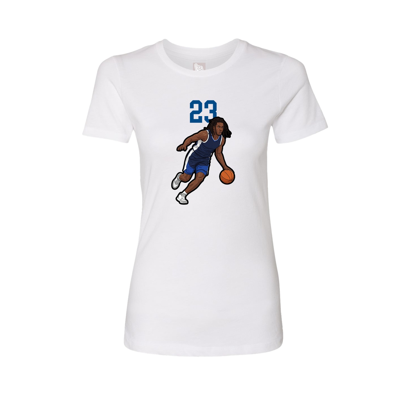 Fitted Women's Tee — Number Top in White