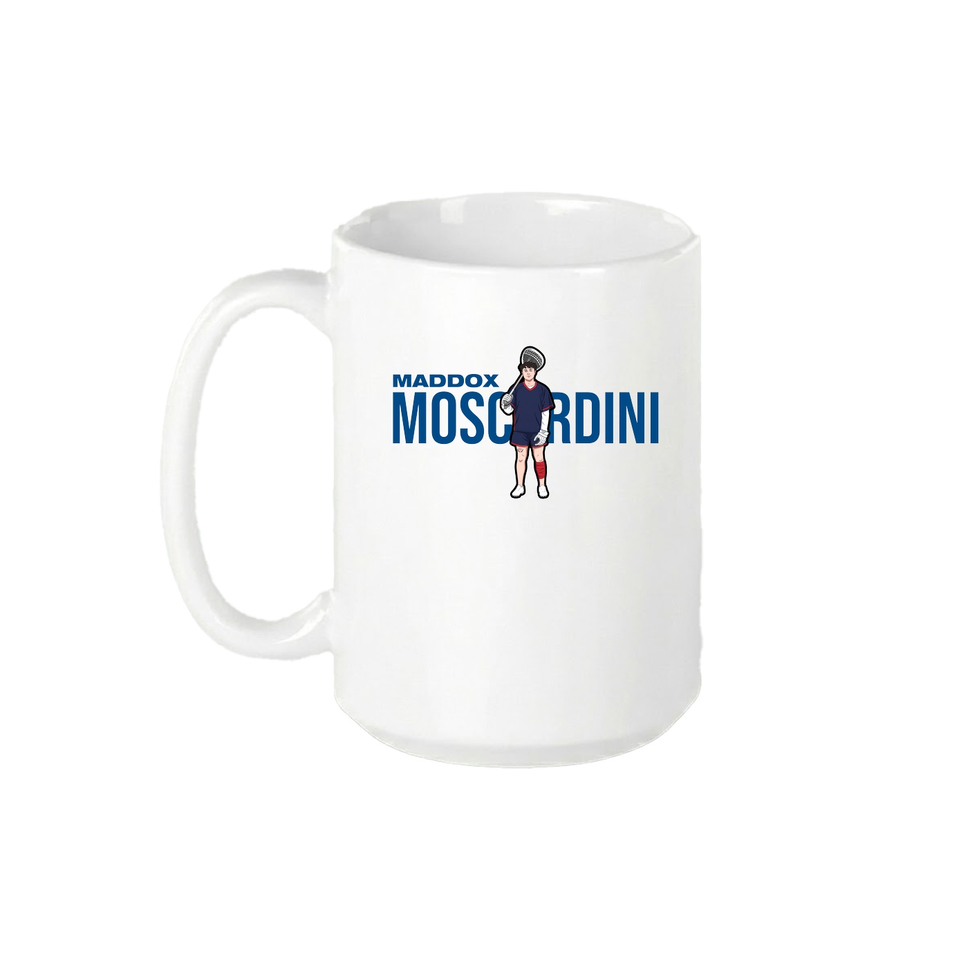 15oz Coffee Mug — Player Name in White