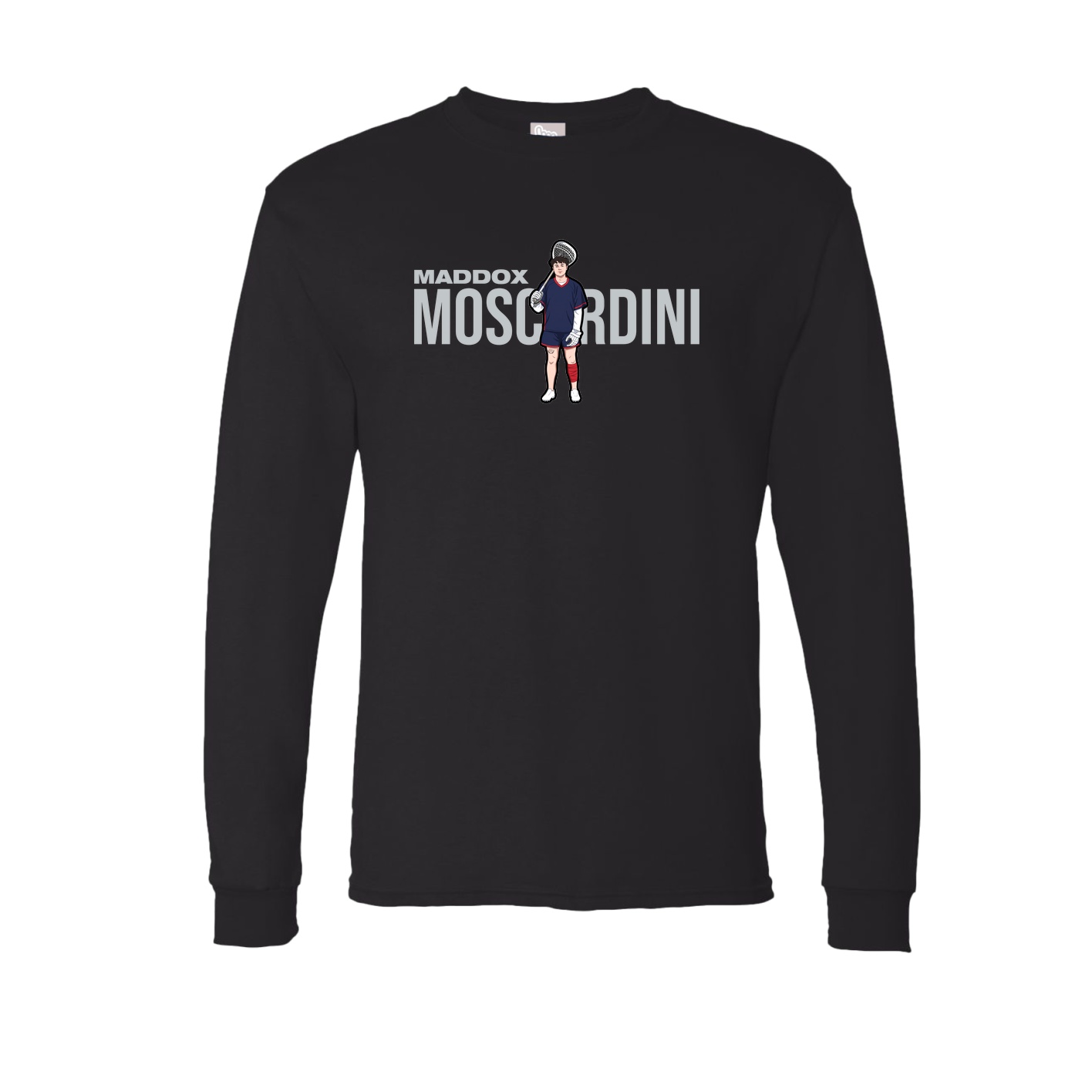 Long Sleeve Tee — Player Name in Black