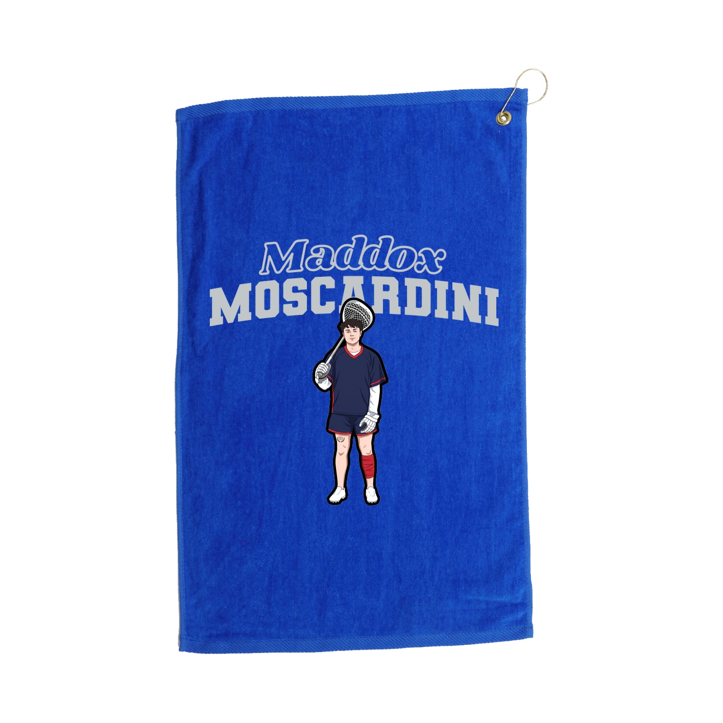 Golf Towel — Name Arch in Royal