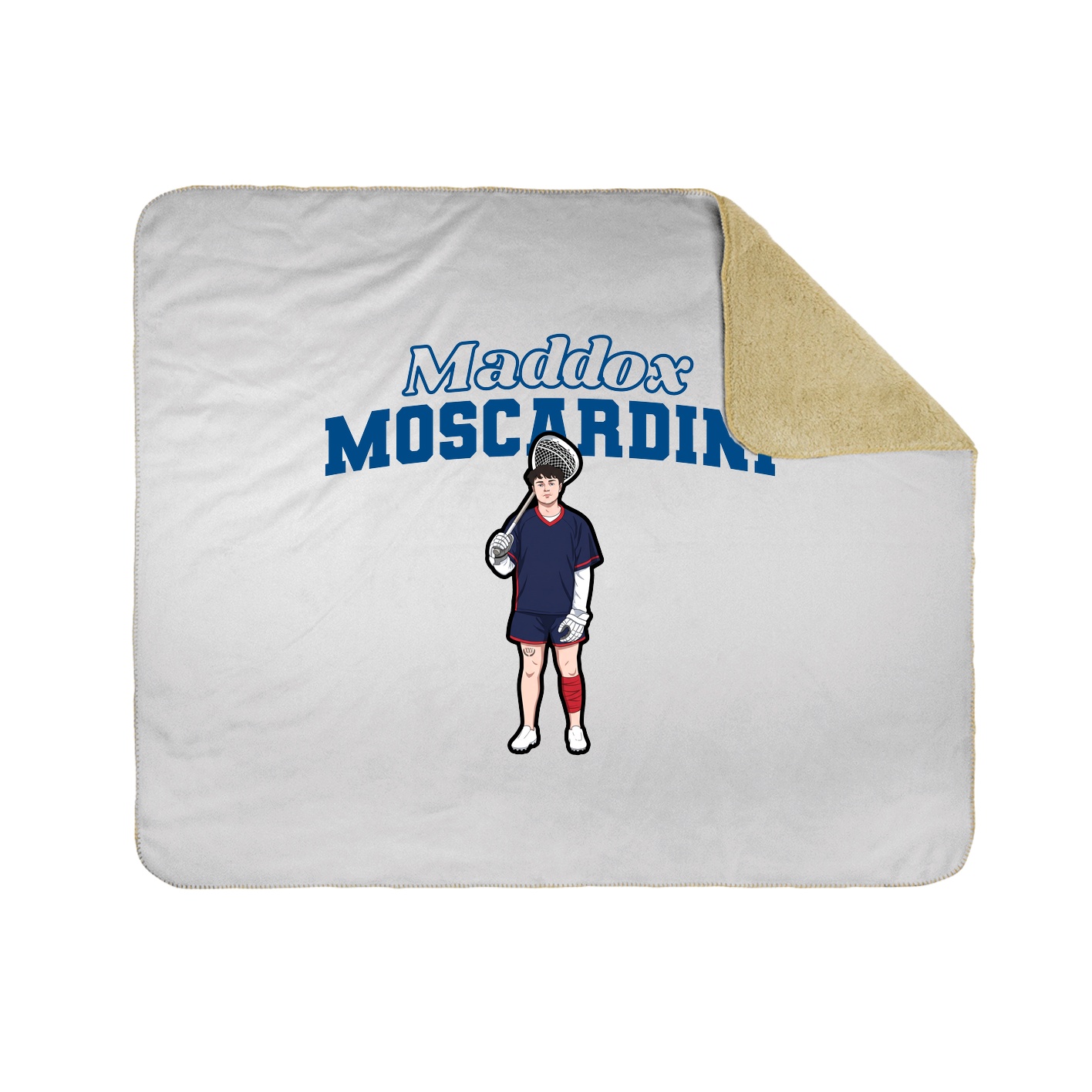 Throw Blanket — Name Arch in White