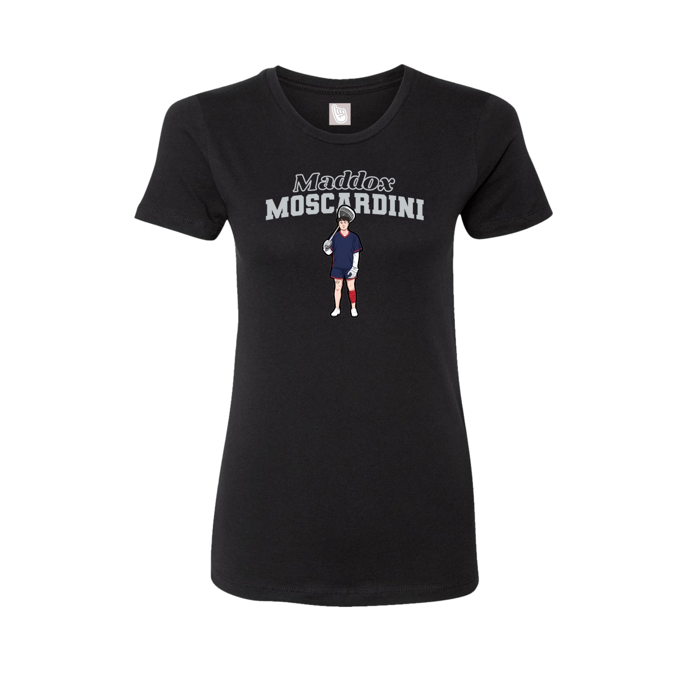 Fitted Women's Tee — Name Arch in Black