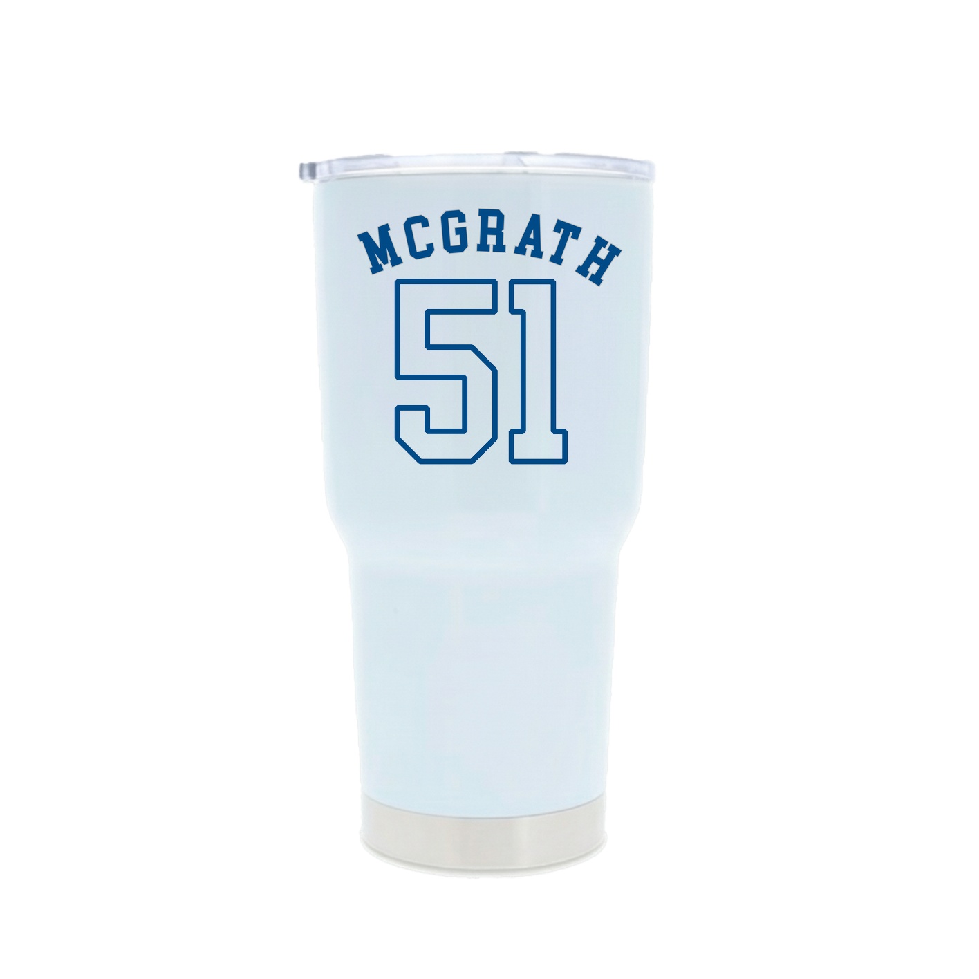 30oz Stainless Steel Tumbler — Shirsey Arch in White