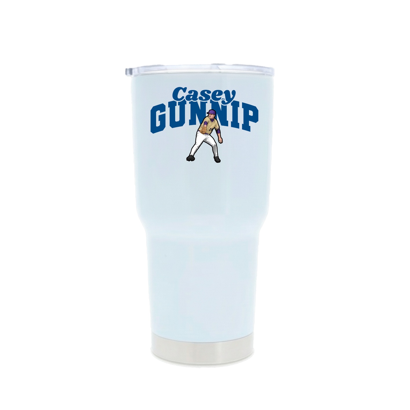 30oz Stainless Steel Tumbler — Signature Arch in White