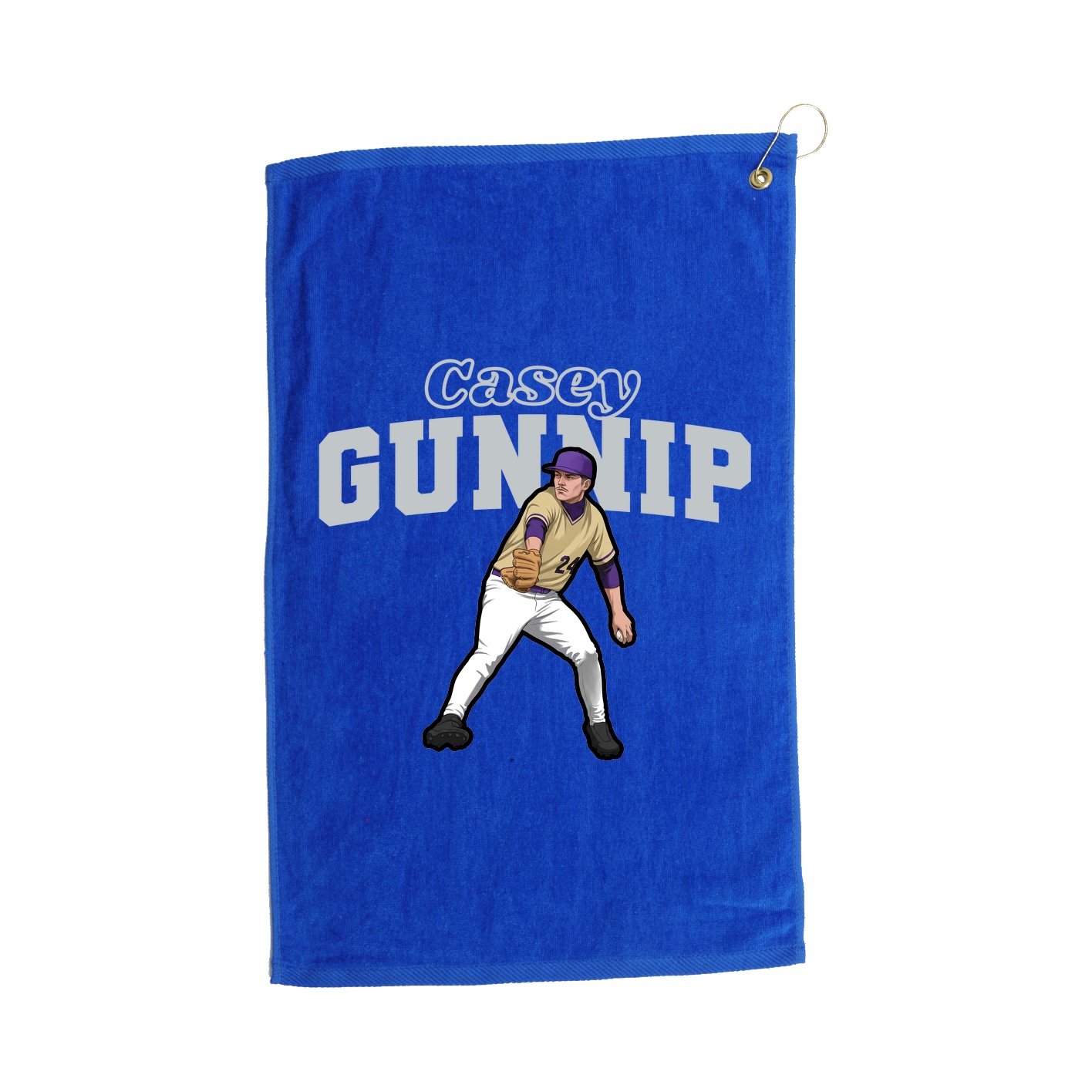 Golf Towel — Name Arch in Royal