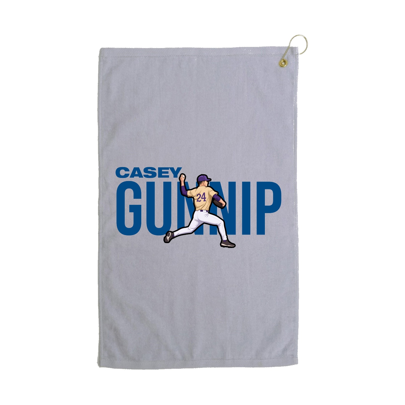 Golf Towel — Player Name in Grey