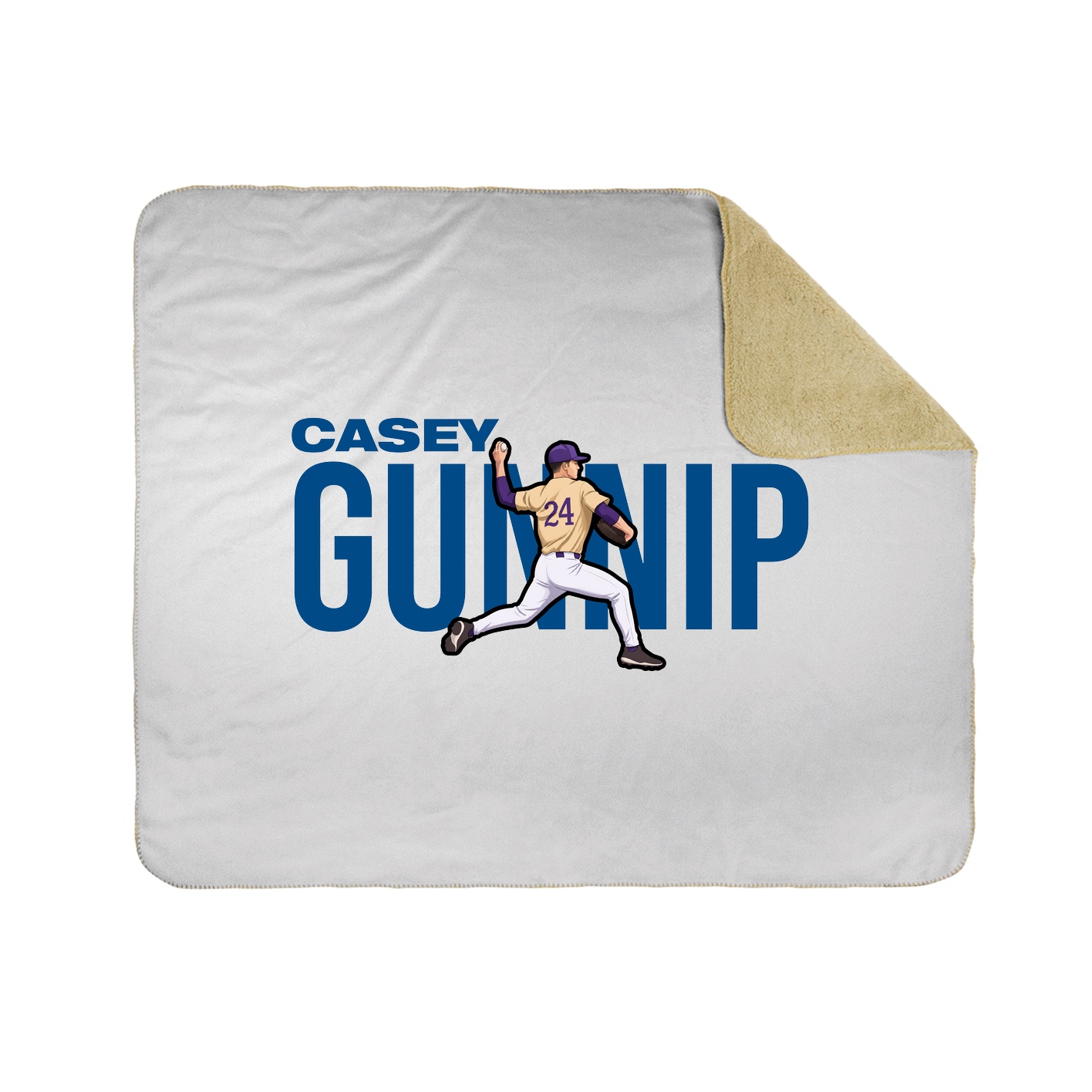 Throw Blanket — Player Name in White