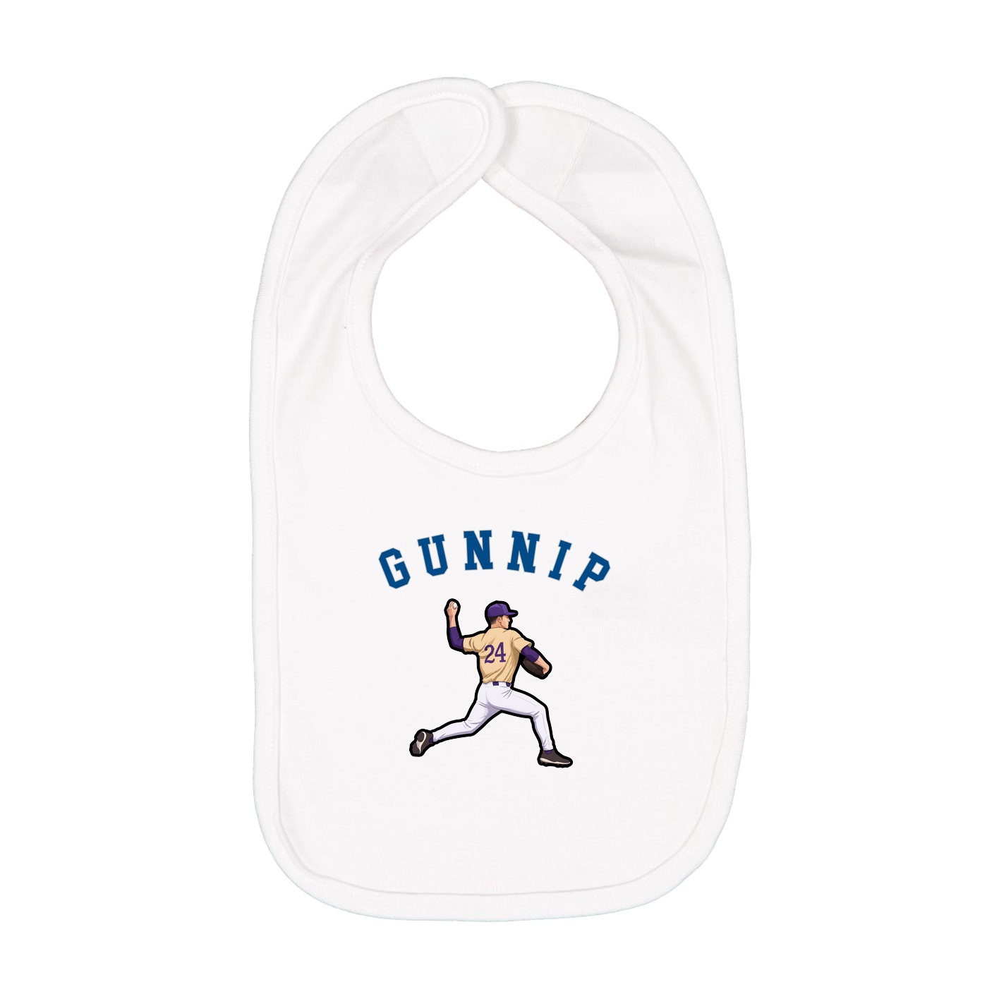 Infant Bib — Shirsey Arch in White