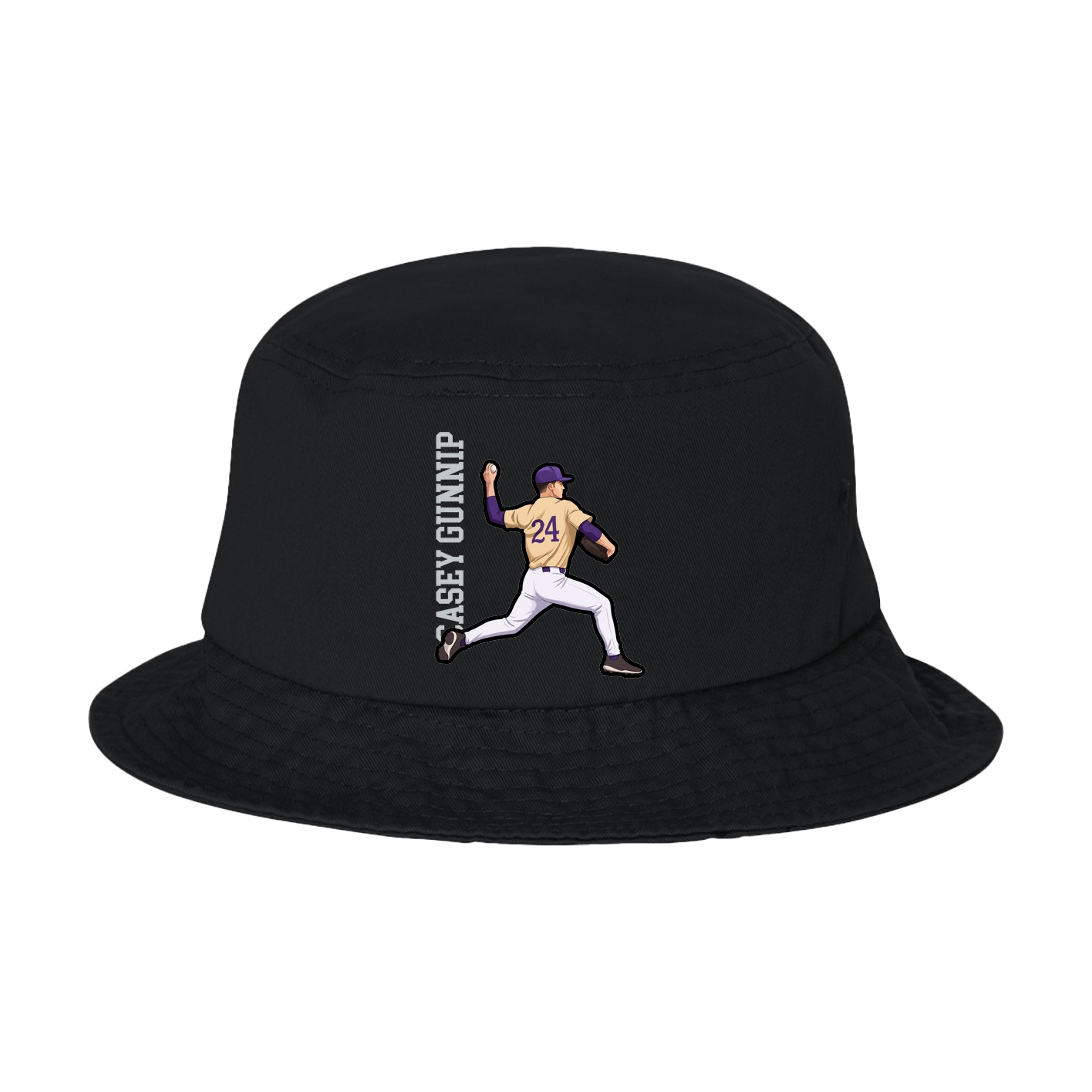 Bucket Cap — Name Vertical in Black