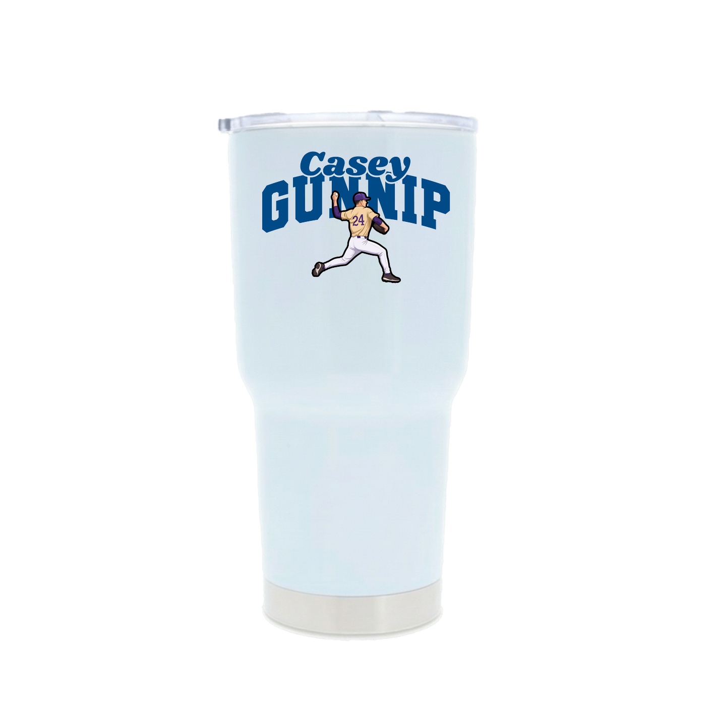 30oz Stainless Steel Tumbler — Signature Arch in White