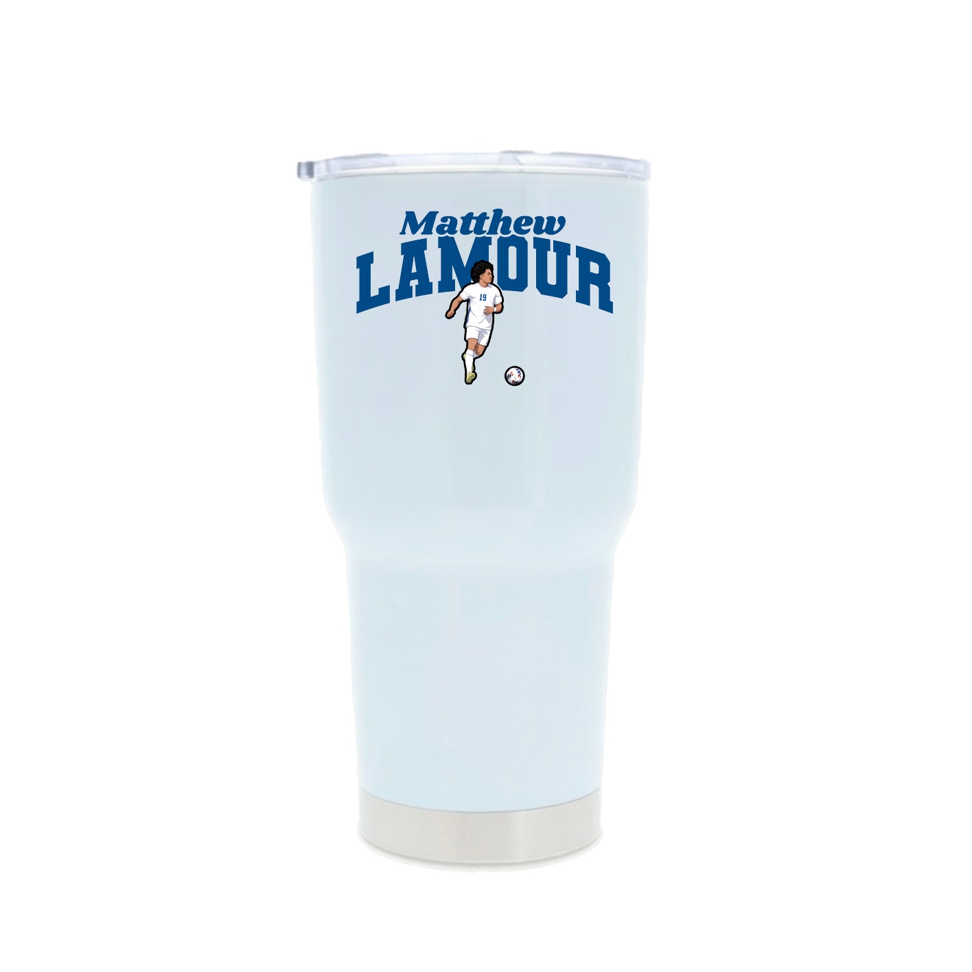 30oz Stainless Steel Tumbler — Signature Arch in White