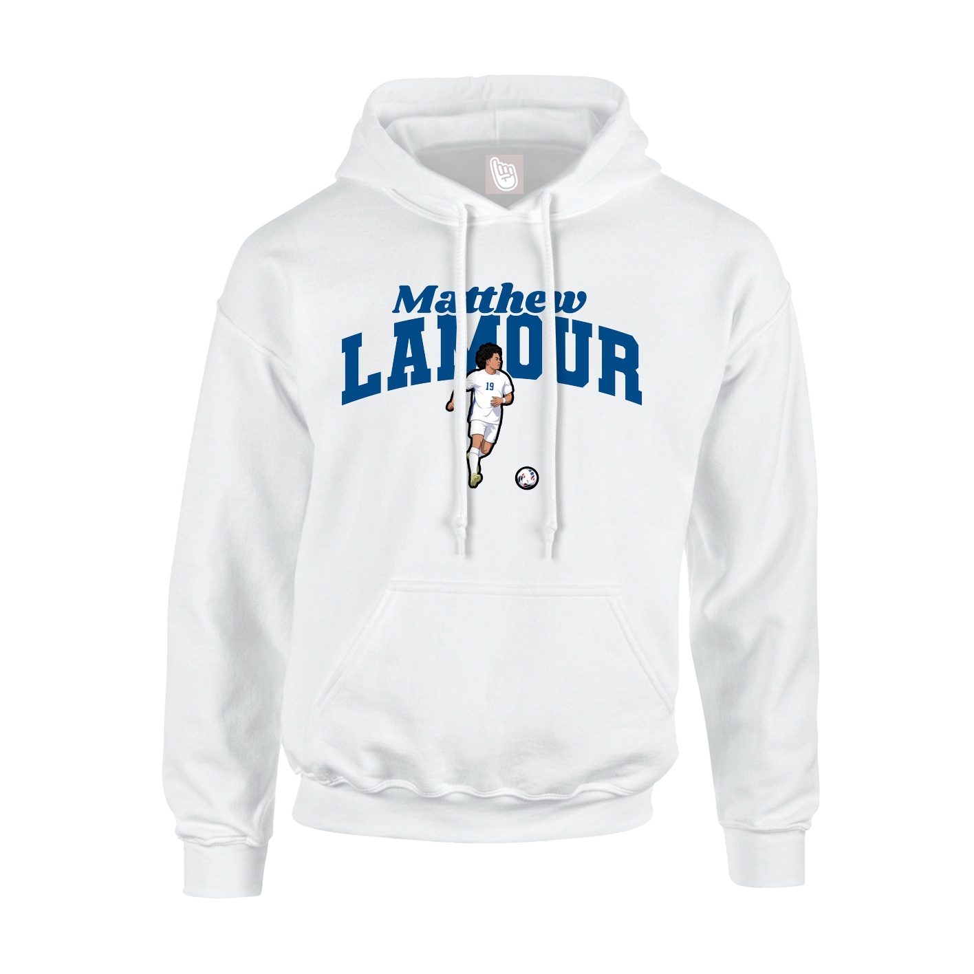 Hoodie — Signature Arch in White