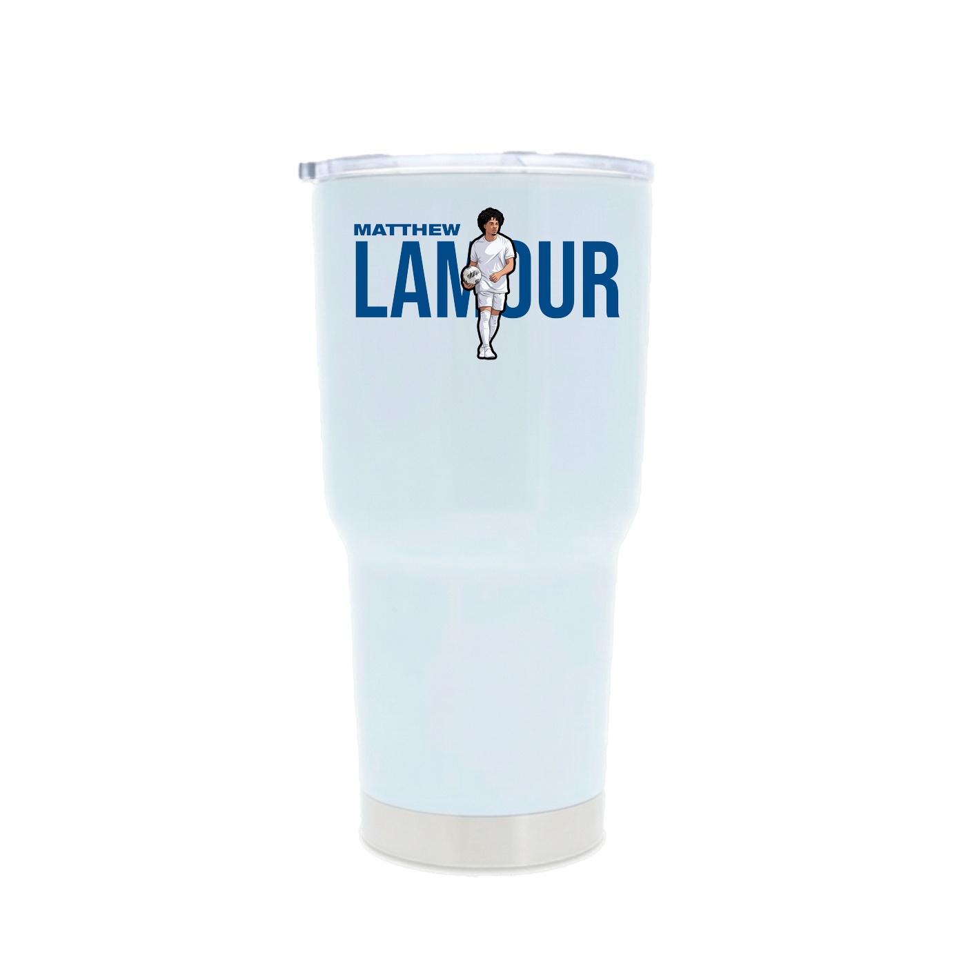 30oz Stainless Steel Tumbler — Player Name in White