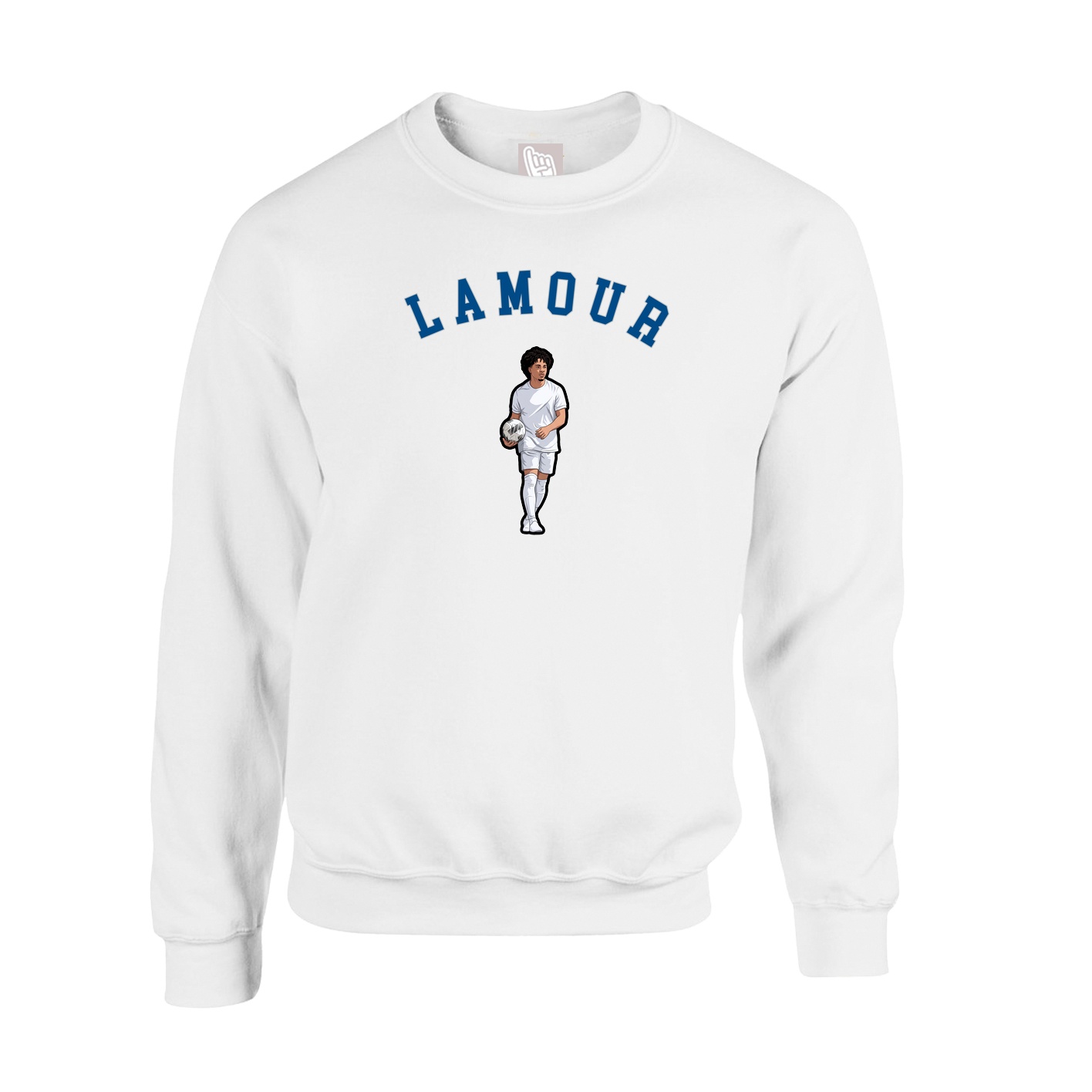 Fleece Crew — Shirsey Arch in White