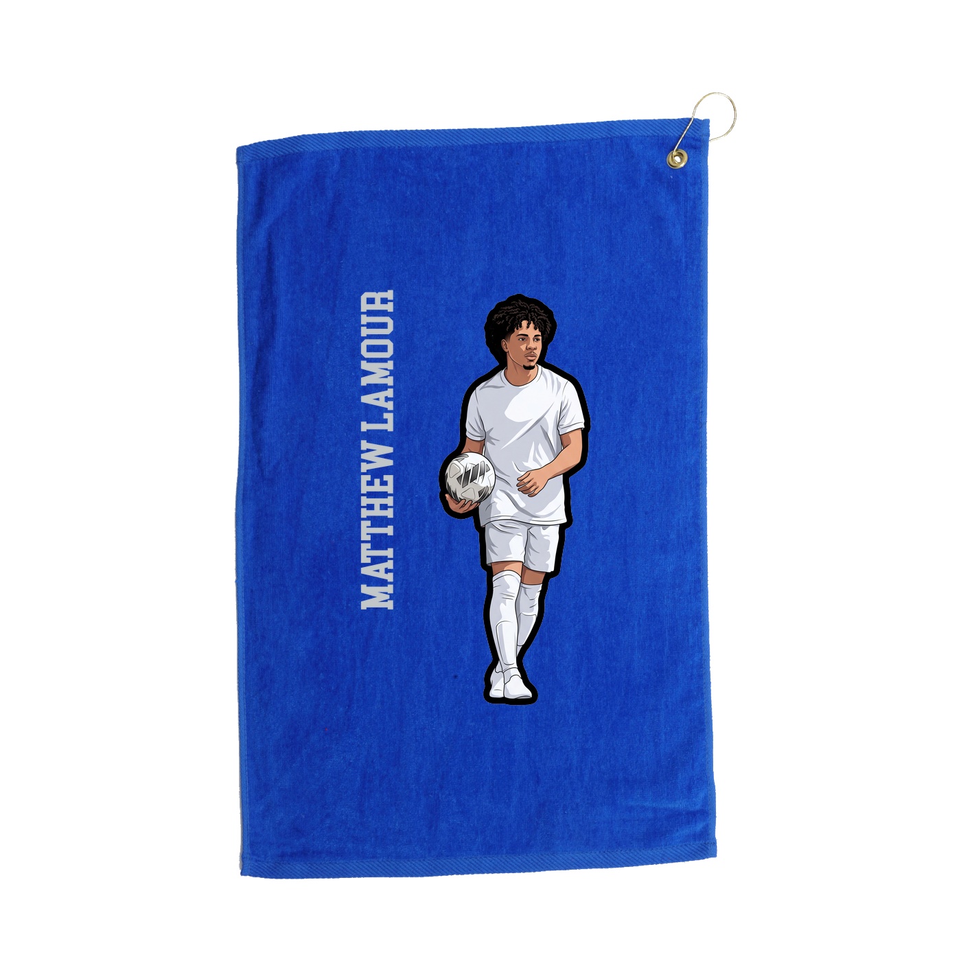 Golf Towel — Name Vertical in Royal