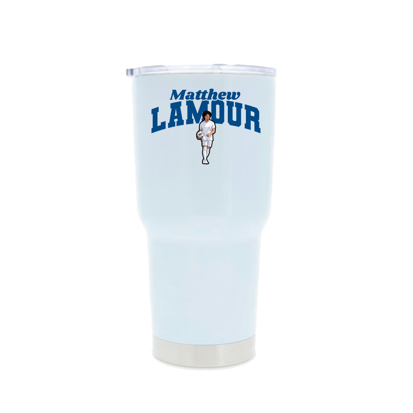 30oz Stainless Steel Tumbler — Signature Arch in White