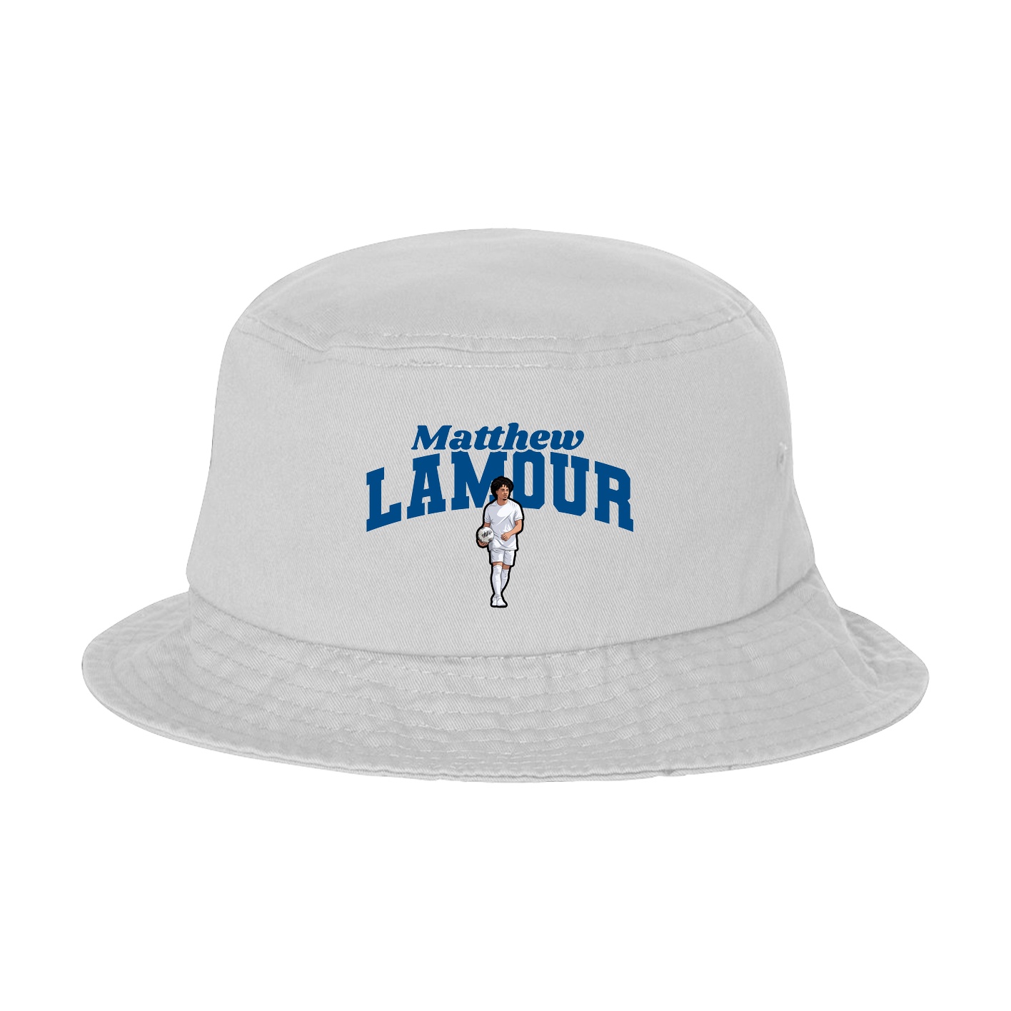 Bucket Cap — Signature Arch in White