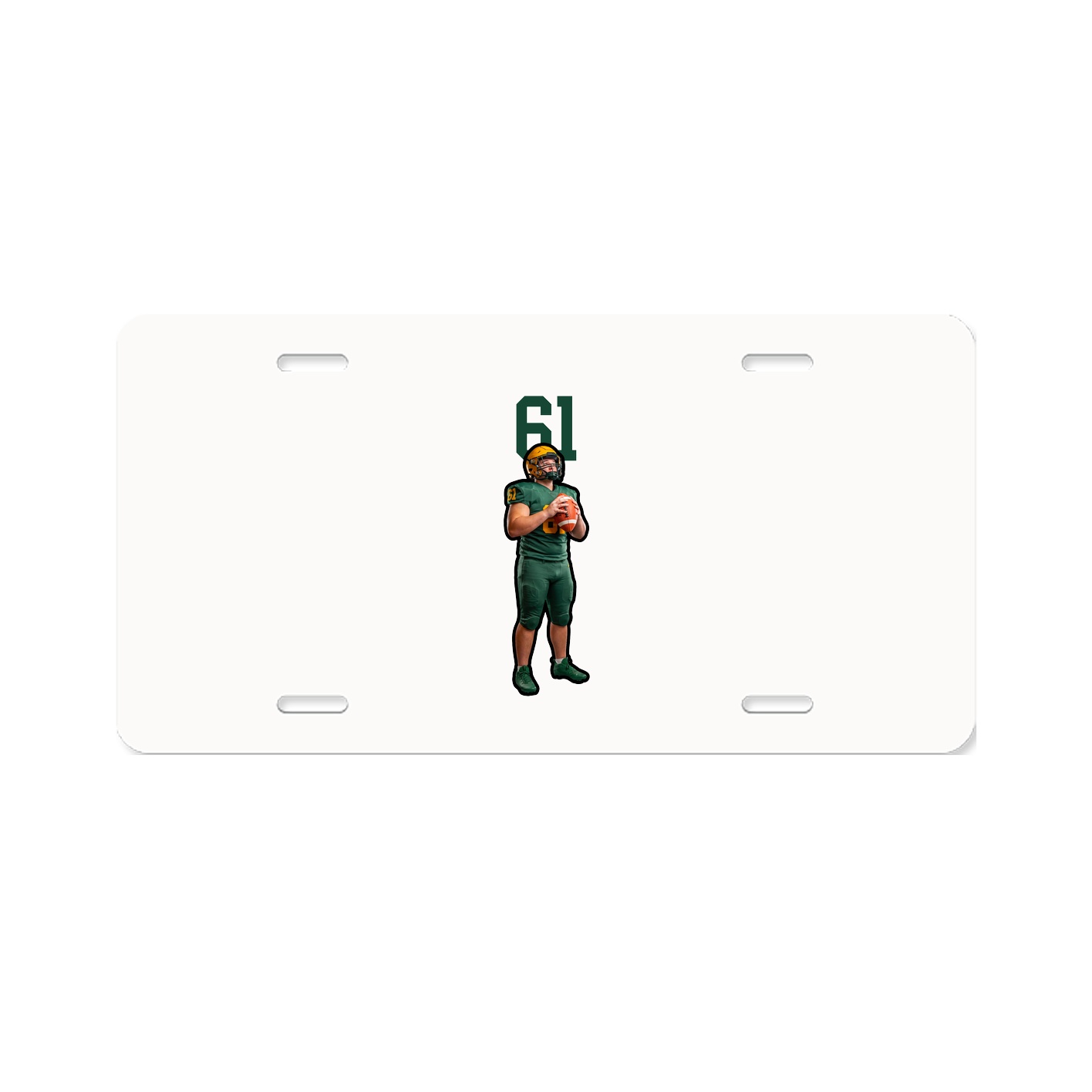 License Plate — Number Top in Classic