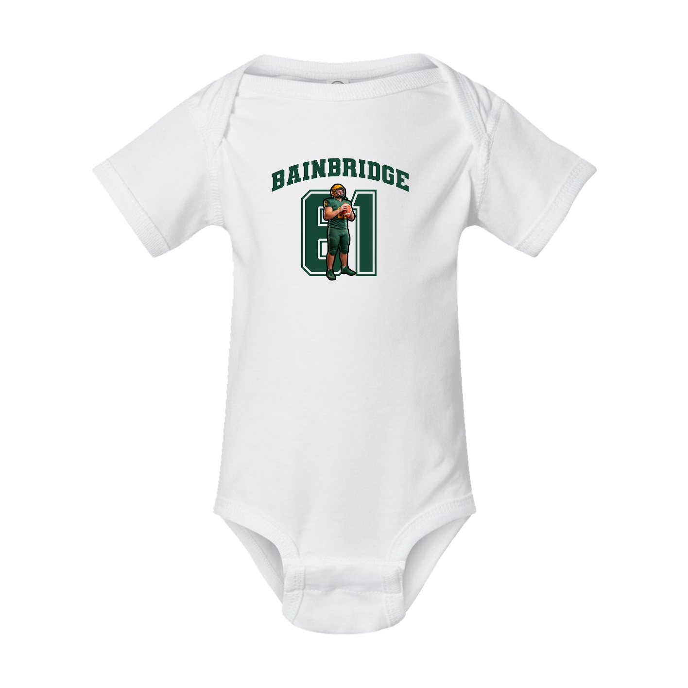 Baby Onesie — Number in White