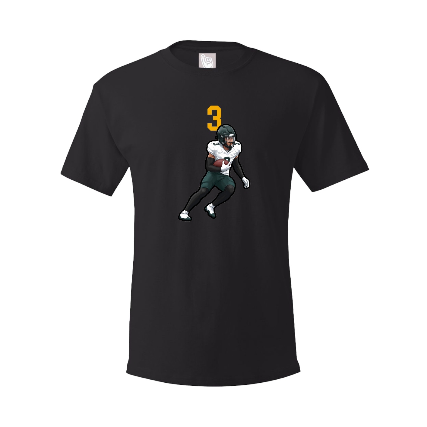 Youth Tee — Number Top in Black