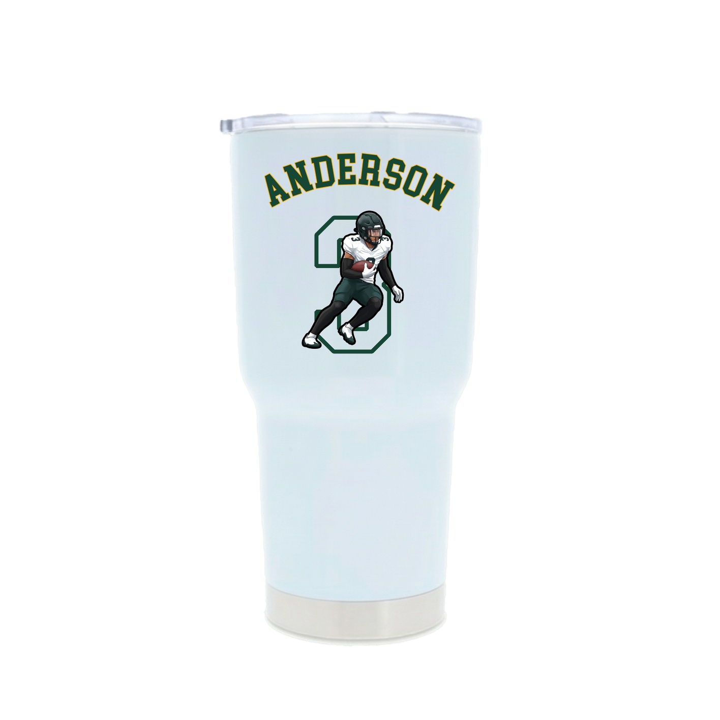 30oz Stainless Steel Tumbler — Shirsey Arch in White
