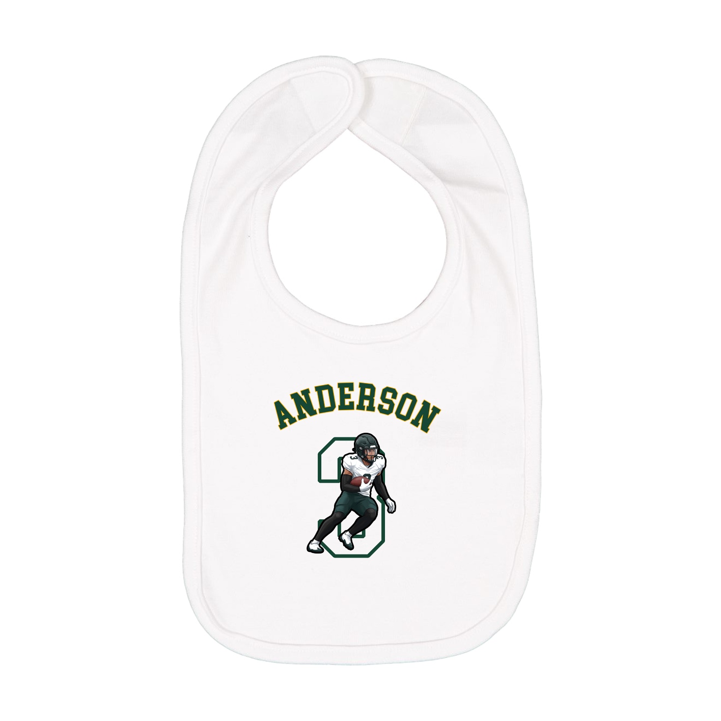 Infant Bib — Shirsey Arch in White