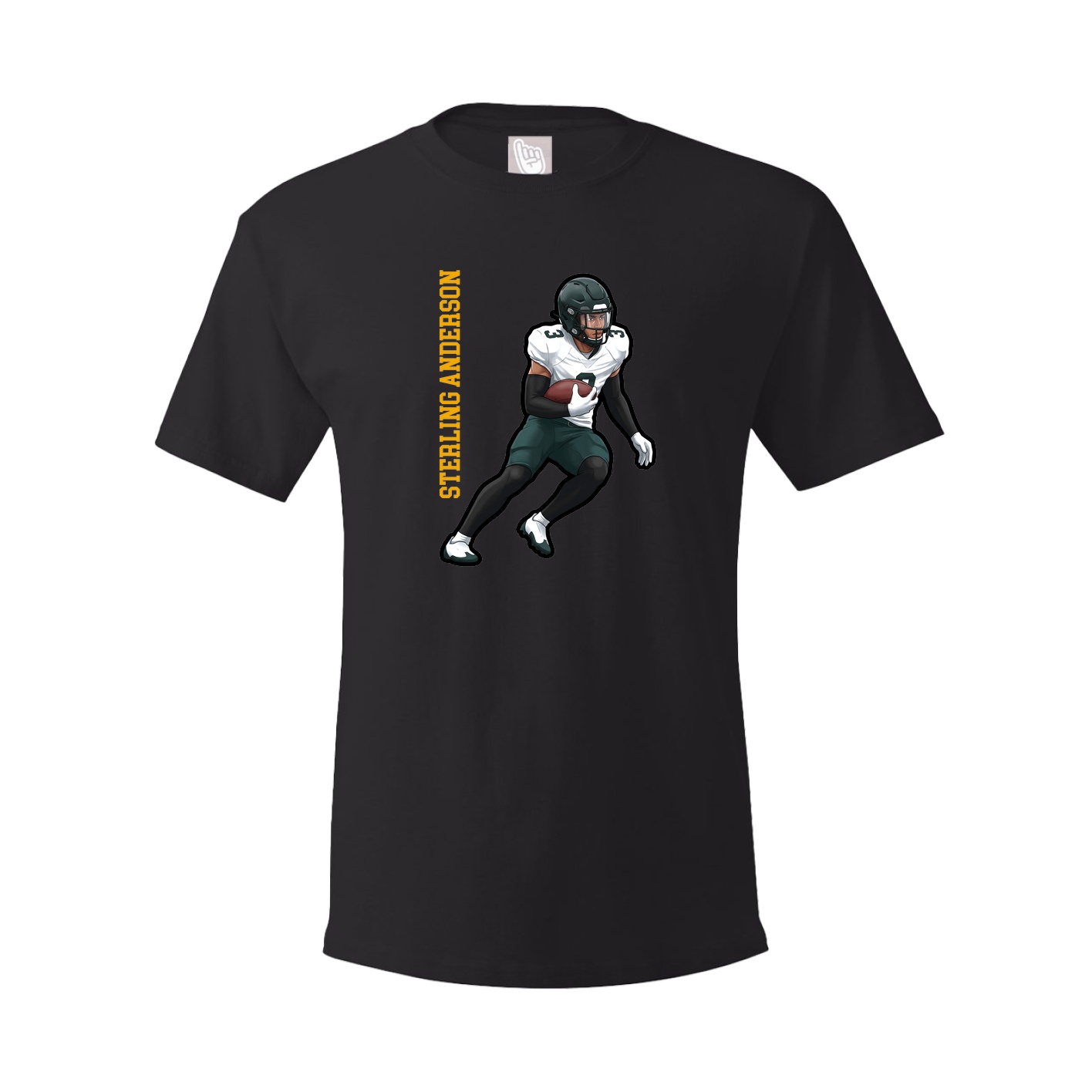 Tee — Name Vertical in Black