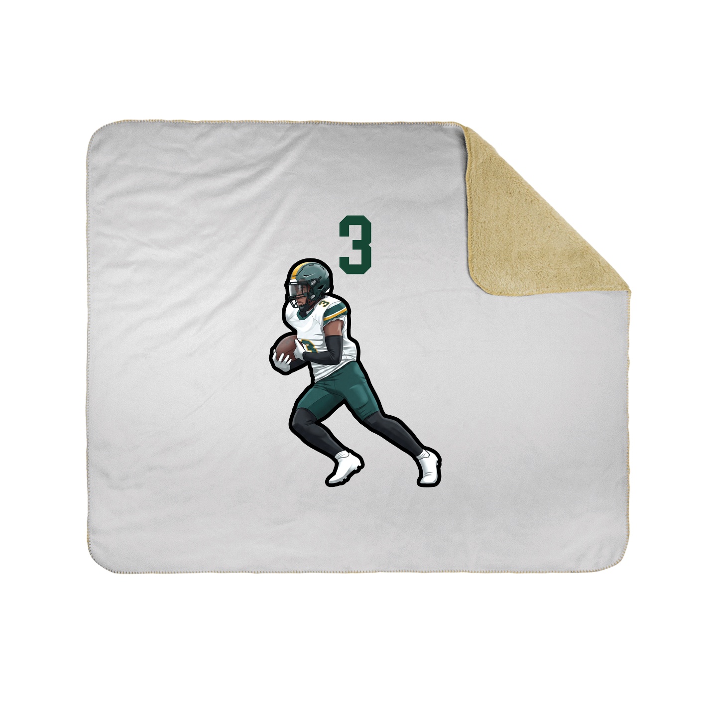 Throw Blanket — Number Top in White