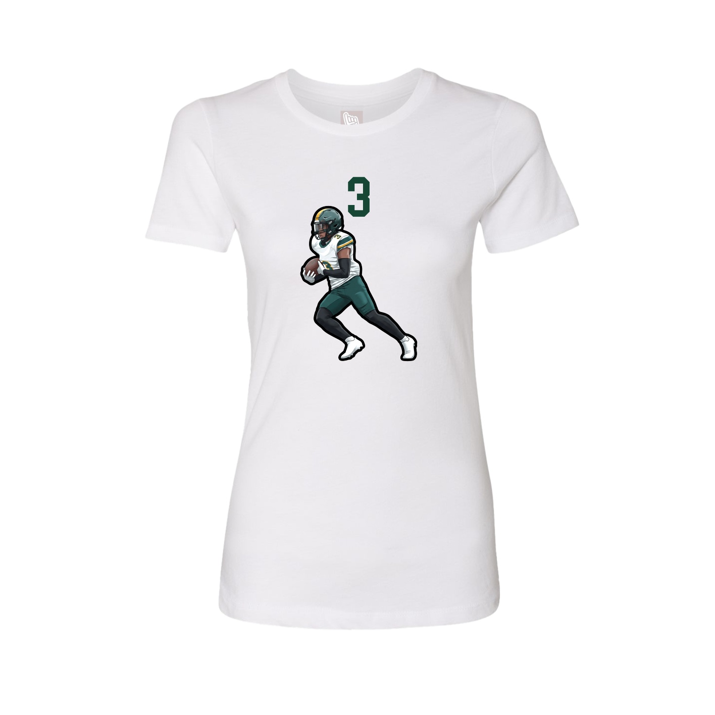 Fitted Women's Tee — Number Top in White