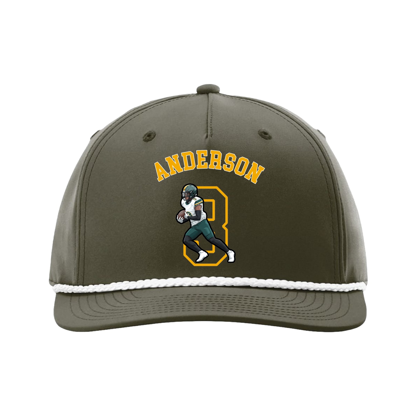 Five-Panel Classic Rope Cap — Shirsey Arch in Green