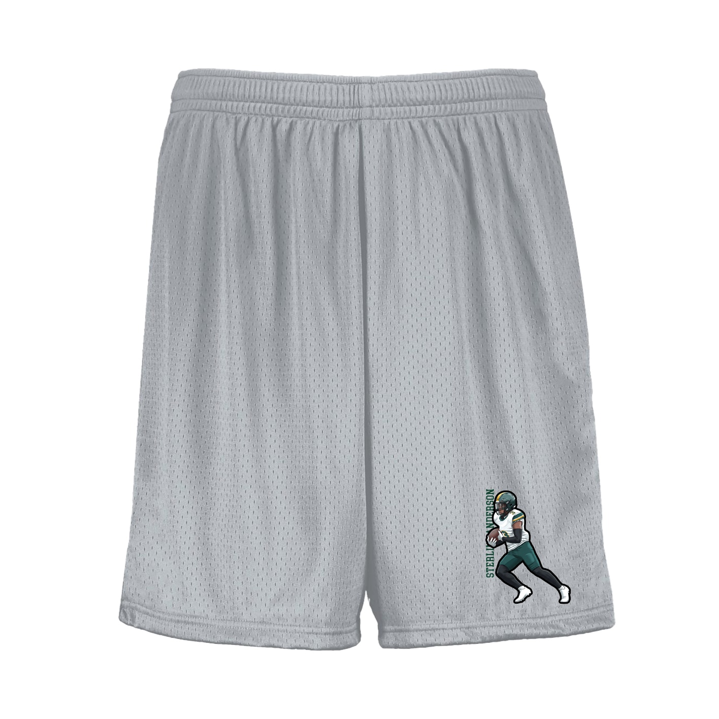 Shorts — Name Vertical in Silver