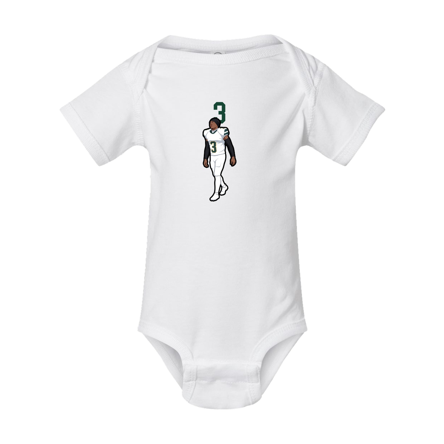 Baby Onesie — Number Top in White